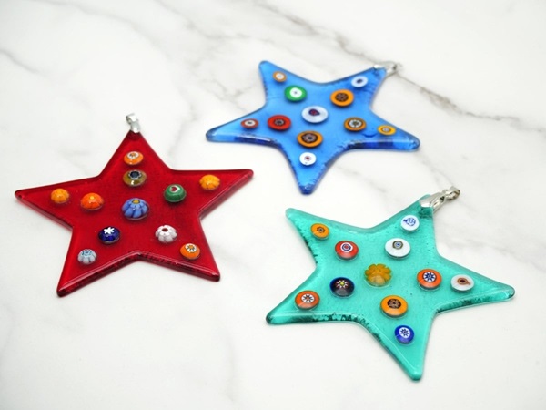 stelle di natale in vetro