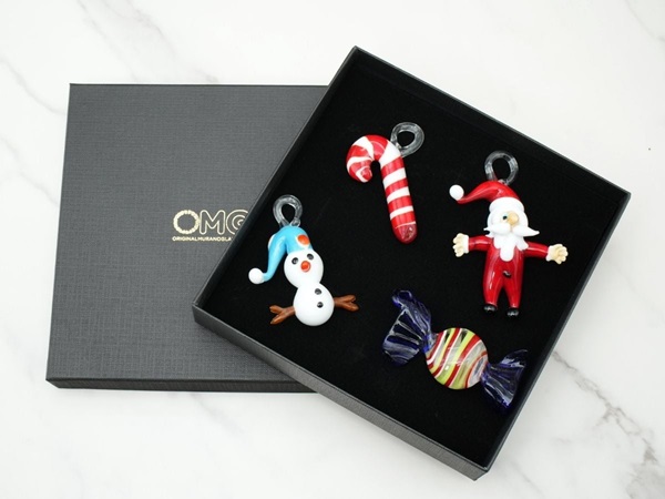 Set di 4 decorazioni natalizie