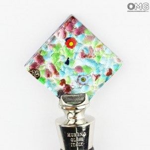 Flaschenverschluss aus Original-Murano-Glas OMG® + Geschenkbox