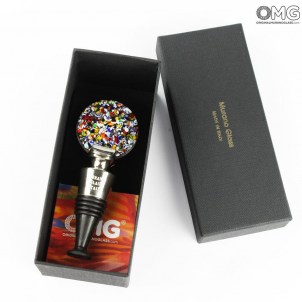 Flaschenverschluss-Set „Round“ – Original Murano-Glas OMG® + Geschenkbox