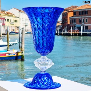 Regal Giglio Cup - Blue - Original Murano Glass OMG