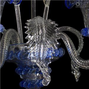 Sconce Wall Lamp Elegante - Blue - Murano Glass - 2 lights