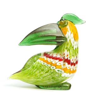 Tucano - murrine e oro - Collezione Lallero - Animali - Vetro di Murano Originale Omg