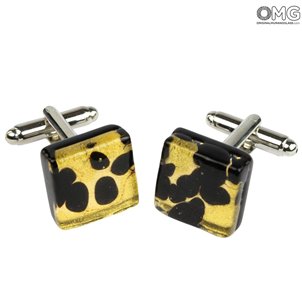 Cufflinks - black - Original Murano Glass OMG