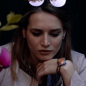 Bracciale Quadrato Millefiori - Vetro di Murano Originale OMG