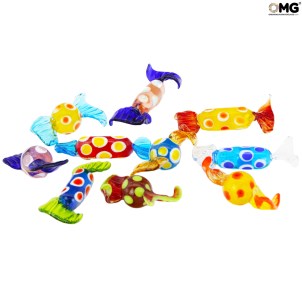 Candies H - 10 pieces - Mix colors - Murano Glass