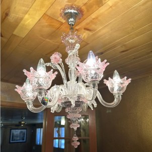Venetian Chandelier Margherita - Floral - different colors - Murano Glass