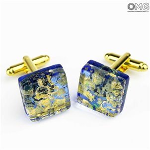 Cufflinks - blue - Original Murano Glass OMG
