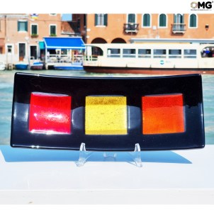 Elegante Platte – Leere Taschen – Original Murano-Glas