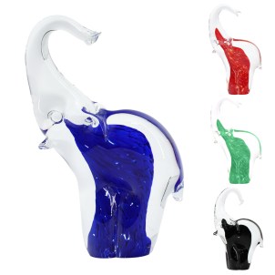 Elephant Figurine - With colors Sommerso - 1 Piece - Orginal Murano Glass OMG