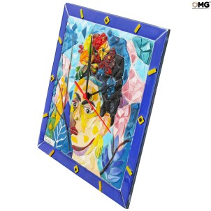Frida – Frida Kahlo Tribute – kleine Wanduhr – Original-Murano-Glas, wow