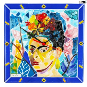 Frida – Frida Kahlo Tribute – kleine Wanduhr – Original-Murano-Glas, wow