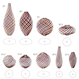 glass_beads_twisted_red_black_original_murano_glass