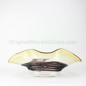 Sombrero nero e ambra  - Vetro soffiato