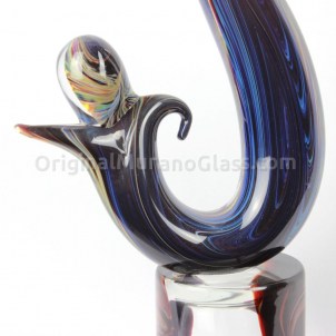 Tango Dance - sculpture in chalcedony - Original Murano Glass OMG