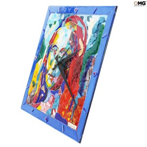 Gioconda – Hommage an Leonardo da Vinci – Wanduhr – Original-Murano-Glas – wow