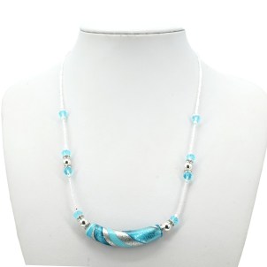 Parure Creta - Silver and lightblue - Original Murano Glass OMG