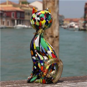 Katzenfigur – Original Murano-Glas OMG