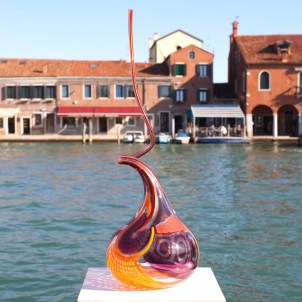 Vaso di Lusso - Genziano - Vetro di Murano Originale OMG 