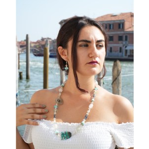 Vox - Collana Etnica - Con perle in vetro di Murano Originale OMG