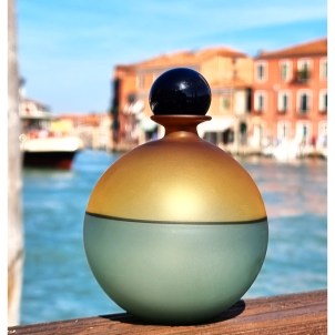 Elegant Bottle - Orange - Blown - Original Murano Glass OMG