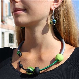 Collana Persia - Verde - Vetro di Murano Originale OMG
