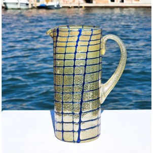 Pitcher Polychrome with Silver - Ice - Original Murano Glass OMG