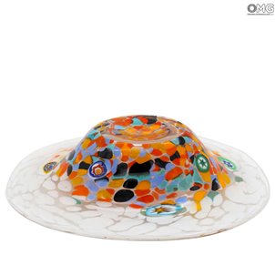 Regenbogen-Schale als Tischdekoration – weiß – Original Murano-Glas OMG