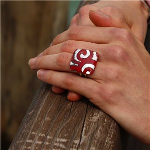Ring Charming - Red - Original Murano Glass OMG