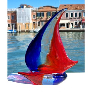 America's Cup – Segelboot – Glasskulptur