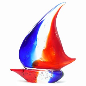 America's Cup – Segelboot – Glasskulptur