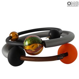 Bracciale Siria - Ambra - Vetro di Murano Originale OMG