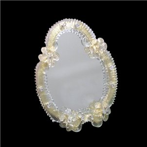 Flowers Re Massimo Venetian Table Mirror - Murano Glass 