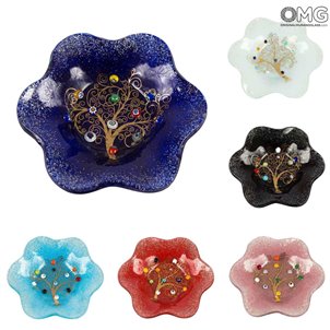 Leeres Vierpass-Motiv – Klimts Baum des Lebens – Original Murano-Glas OMG