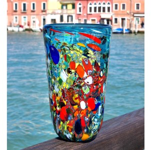 Icam Vase - light blu - Original Murano Glass OMG