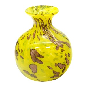 Yellow Vase with avventurina - Original Murano Glass OMG