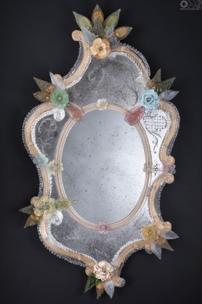 Regina Margherita - Wall Venetian Mirror - Murano Glass