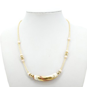 Parure Creta - Gold and white - Original Murano Glass OMG