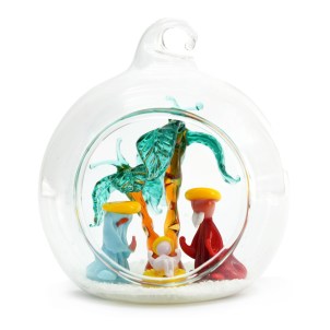 Christmas ball with nativity - Original  Murano Glass OMG