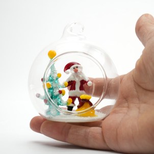 Christmas ball with Santa Claus - Original  Murano Glass OMG