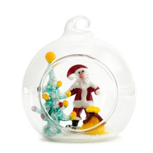 Christmas ball with Santa Claus - Original  Murano Glass OMG