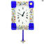 Blu - Orologio da parete - Pendolo - Murrina Angoli Blu - Piccolo