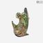Froschfigur aus Murrine Millelfiori in Gold – Tiere – Original Murano-Glas Omg