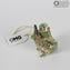 Froschfigur aus Murrine Millelfiori in Gold – Tiere – Original Murano-Glas Omg