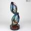 Into the abyss - Sculpture in chalcedony - Original Murano glass Omg