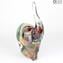 Elephant dreamer - Sculpture in chalcedony - Original Murano glass OMG
