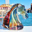 Testa di cavallo - Scultura in Calcedonio - Vetro di Murano Originale OMG