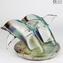 Dolphins - Sculpture in chalcedony - Original Murano glass OMG