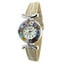 Wristwatch Millefiori - Ivory strap metal chrome case - Original Murano glass OMG
