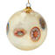 Christmas Ball - Amber Millefiori & Gold - Murano Glass Xmas